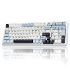 AULA F99 Wireless Mechanical Keyboard Hot Swappable RGB Backlit Blue White picture