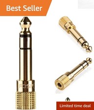 Compact and Durable 6.35mm to 3.5mm Gold Plated Audio Adapter for Headphones picture