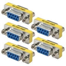 5 Pcs D-SUB RS-232 DB9 9-Pin Female to Female Serial Mini Gender Changer Coupler picture