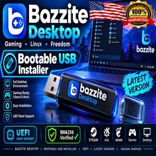 Bazzite Desktop Bootable USB Installer | UEFI | Latest Version | SHA256 Verified picture