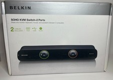 New Belkin SOHO KVM Switch F1DS102L VGA & USB 2 Ports USPS Shipping picture