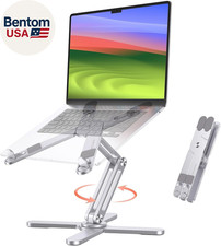 360° Rotating Laptop Stand Riser for Desk, Ergonomic Foldable Computer Stand Adj picture