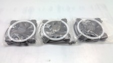 Lot of 3 Cooler Master RGB Case Fan DF1202512RFMN- Dual Rings White LED 3 Pack picture