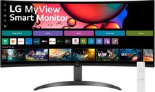 LG - 34 in WQHD 100Hz 5ms Smart Monitor with HDR10 HDMI USB-A - Black picture