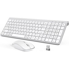 2.4G USB Receiver Wireless Keyboard Mouse Combo For Apple iMac PC Laptop Slim US picture