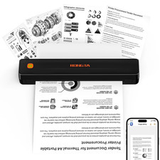Portable Inkless Thermal Printer 8.5x11 Bluetooth USB Wireless with Carry Case picture