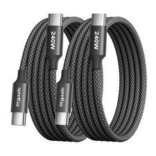 etguuds 240W USB C to C Cable 3ft, 2-Pack C C Fast Black picture