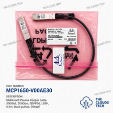 LOT of 2 Mellanox MCP1650-V00AE30 200GbE QSFP56 DAC 0.5M - New Sealed picture