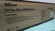 iMicro KB-US9813 104-Key Wired USB Keyboard (English) - Black Stylish Ergonomic picture