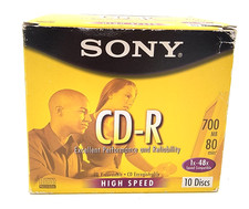 Sony High Speed CD-R 10 Pack 700 MB 80-min 1x-48x NEW picture