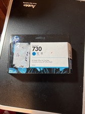 HP 730 130-ML CYAN DesignJet Bright Office Ink Cartridge 06/2025 P2V62A Sealed picture
