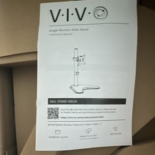 VIVO Single Monitor Desk Stand Mount Black VESA 75x75 100x100 STAND-V001H picture
