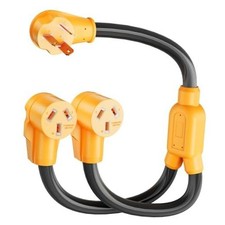 NEMA 10-50P to 2X 10-50R Y Splitter - Range Power Cord - 3 Prong 50 Amp 250V 10 picture