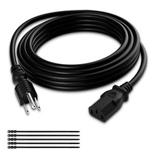 3 Prong Replacement Power Cord 50 Ft 18 Awg 10 Amps 125 Volts Etl Listed Ac Devi picture