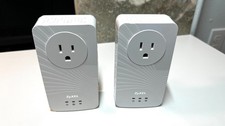 ZyXEL PLA5215 Lot of 2 Powerline Adapters Ethernet Networking Extender picture