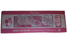 Culturefly Pink Barbie Wired Keyboard 108 Keys with Ergonomic Design BRAND NEW picture