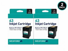 (2 Pack) Wexford Inkjet Cartridge 63 Black M43 picture