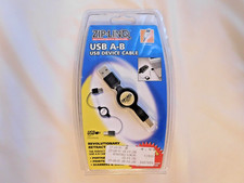 ZIP-LINQ USB A-B USB Device Cable: Spring Retractable, New Unopened Package picture