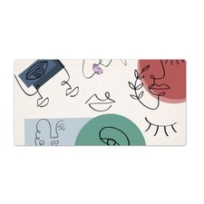 Decorative Desk Mouse Pad Mat PC Laptop Office Female facial features 100x50 picture