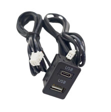 Dual USB Port Panel Interface Extension Cable Adapter For Car Dash Flush Mount picture