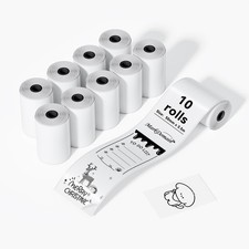 10 Rolls White 53x28mm Mini Printing Self Adhesive Thermal Receipt Paper picture