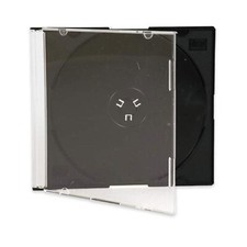 Maxtek Ultra Thin 5.2mm Slim Clear CD Jewel Case with Built in Black Tray, 10... picture