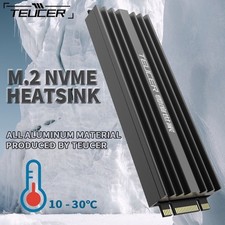TEUCER M.2 2280 SSD Heatsink NVMe Cooler Aluminum Alloy w/ Thermal Pad picture