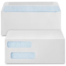 Pack of 500 White Accounting Software Envelopes With Double Window - 3 9/16 X 8 picture