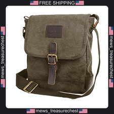 Canvas Messenger Bag Small Crossbody Bag for Travel and Work picture