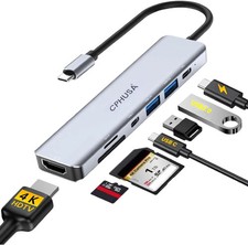 USB-C Hub 7-in-1 Multiport Adapter 4K@30Hz HDMI USB 3.0/USB 2.0/100W PD Charging picture