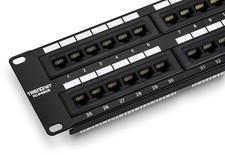 TRENDnet 48-Port Cat6 Unshielded Patch Panel, Wallmount or 48-Port, Black  picture