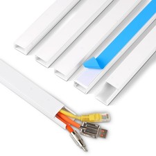 Rindion Cord Hider, 85.2in TV Cable Covers for Wires on White  picture