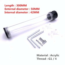 Computer water-cooled acrylic cylindrical water tank 300MM*50MM Side 4 holes picture