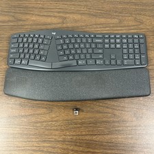 Logitech Logi ERGO K860 Wireless Keyboard Bluetooth w/Dongle Excellent Condition picture