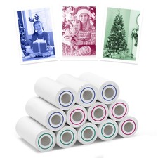 3-Color Kids Camera Paper Roll Refill - Compatible with Most Instant Print Ca... picture