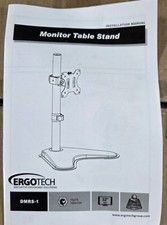 Ergotech Single Monitor Freestanding Table Stand DMRS-1, 32in/17.6lb Max Support picture