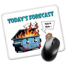 Funny Today's Forecast This Is Fine Rectangular Mouse Pad Desk Office Gift picture
