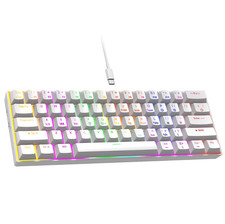 Mechanical White Wired RGB Multi Color GAMING Keyboard 60% Blue Switches picture