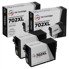 LD Reman Epson 702XL T702XL120 High Yield Black Ink Cartridges 2-Pack picture