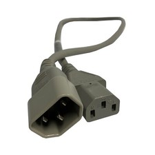 HP 142263-013.7M C13 - C14 10Amp power cable Gray - new HP bagged A0K03A picture