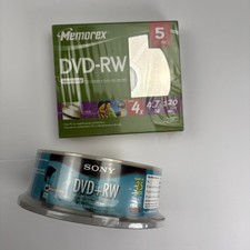 Memorex DVD-RW 5 Pack 4x 4.7GB 120min + Sony DVD+RW 25 Pack 4.7GB AccuCORE picture