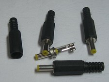 250pcs 4.0x1.7mm DC Power Male Plug Adapter Connector Yellow Head Plastic Handle picture