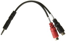Hosa YRA-154 Stereo Breakout 3.5mm TRS to Dual RCAF Cable picture