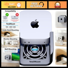 Mac Mini Mount with Cooling Vents - Wi-Fi Safe, Premium Quality, Space-Saving De picture