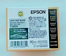 Genuine Epson T5809 Pro 3800 3880 Light Light Black Ink T580900 w/exp 08-2026 picture