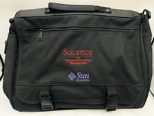 NOS Vintage SOLSTICE SUN MICROSYSTEMS PROMOTIONAL SHOULDER BAG LAPTOP BAG picture