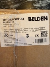 Box Of 50 BELDEN RVAMJKSME-S1 SHIELDED CAT6A REVCONNECT MODULAR JACK, RJ45 picture