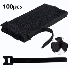 100pcs Cable Straps Wire Cord Hook Loop Ties Reusable Fastening Organizer picture