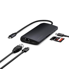 Satechi 8in1 USBC Hub V3, 8K HDMI, 100W Charging, Ethernet, Midnight picture