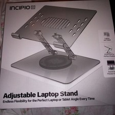 New Incipio Acrylic Adjustable Laptop & Tablet Stand, Swivel Base, Dual Pivot  picture